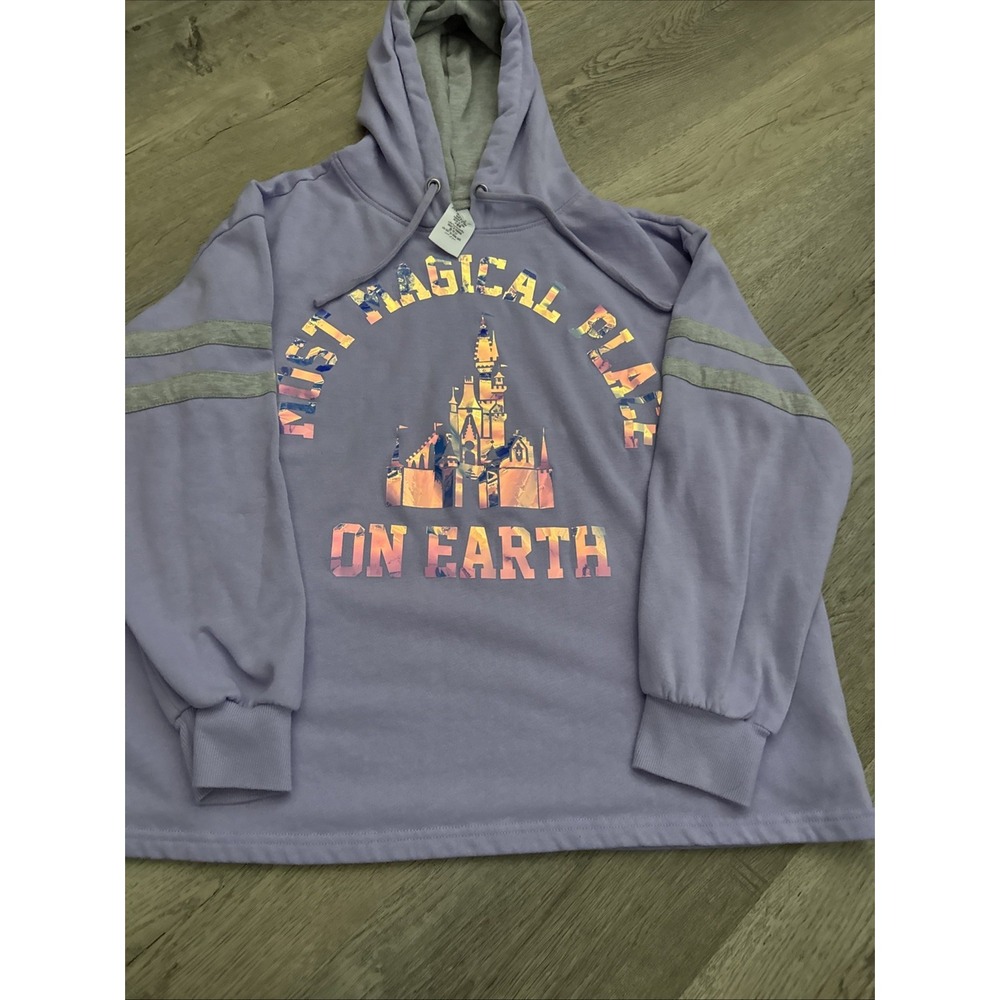 Disney Most Magical Place On Earth Iridescent Hooded Sweatshirt .Parks Exclusive